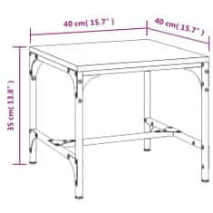 Greatstore Odkládací stolky 2 ks hnědý dub 40x40x35 cm kompozitní dřevo