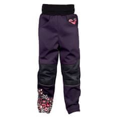 WAMU Softshellové kalhoty dětské, SOVA, fialová, vel. 116-122