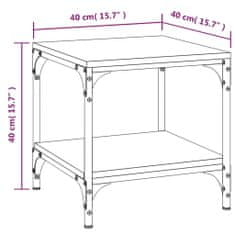 Greatstore Odkládací stolky 2 ks černé 40 x 40 x 40 cm kompozitní dřevo