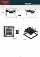Sabaj System Držák projektoru do podhledů s motorovým výtahem | do 30 kg | LIFT 56cm