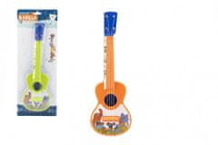 Teddies  Ukulele/kytara plast 40cm s trsátkem Zvířátka a jejich kapela 2 barvy