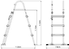 Bestway bazénové bezpečnostní schůdky 1,07m