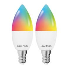 Laxihub 2x Smart inteligentní žárovka 4.5W E14, RGB