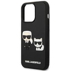 Karl Lagerfeld KLHCP13L3DRKCK hard silikonové pouzdro iPhone 13 / 13 Pro 6.1" black Karl & Choupette Ikonik 3D