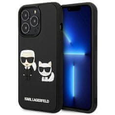 Karl Lagerfeld KLHCP13L3DRKCK hard silikonové pouzdro iPhone 13 / 13 Pro 6.1" black Karl & Choupette Ikonik 3D