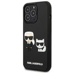 Karl Lagerfeld KLHCP13L3DRKCK hard silikonové pouzdro iPhone 13 / 13 Pro 6.1" black Karl & Choupette Ikonik 3D