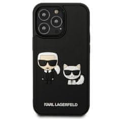 Karl Lagerfeld KLHCP13L3DRKCK hard silikonové pouzdro iPhone 13 / 13 Pro 6.1" black Karl & Choupette Ikonik 3D