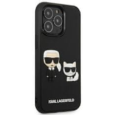 Karl Lagerfeld KLHCP13L3DRKCK hard silikonové pouzdro iPhone 13 / 13 Pro 6.1" black Karl & Choupette Ikonik 3D