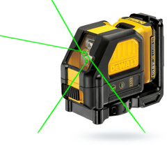 DeWalt Křížový čárový laser DCE088D1G 15m zelený