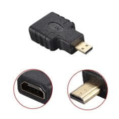 Northix Pozlacený adaptér Micro-HDMI na HDMI 