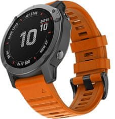 RhinoTech silikonový outdoor řemínek pro Garmin QuickFit, 26mm, oranžová