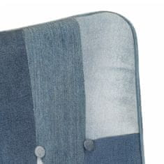 Vidaxl Křeslo s opěradlem patchwork denim plátno