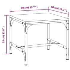 Greatstore Konferenční stolek dub sonoma 50x50x35 cm kompozitní dřevo