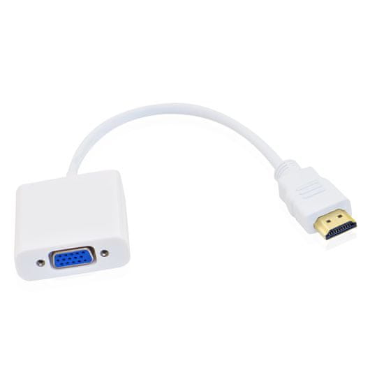 Northix Adaptér HDMI na VGA – bílý