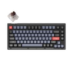 Keychron V1 QMK Mechanická klávesnice Frosted Black, Keychron K Pro Brown