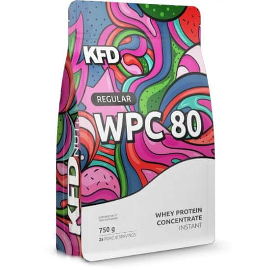 KFD NUTRITION 80% WPC protein KFD Regular WPC 80 750 g s banánovo-jahodovou příchutí