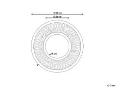 Beliani Nástěnné zrcadlo ø 60 cm přírodní bambus BACATA