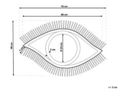 Beliani Nástěnné zrcadlo ve tvaru oka 48 x 79 cm přírodní bambus SOYOPA