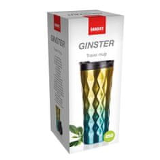 Banquet Hrnek cestovní dvoustěnný GINSTER 450 ml, zlato-modrý, sada 3 ks