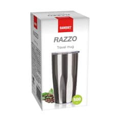 Banquet Hrnek cestovní dvoustěnný RAZZO 500 ml, nerezový, sada 3 ks