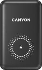 Canyon powerbanka PB-1001B, MagSafe, 10000mAh, PD&QC3.0, černá