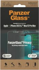 PanzerGlass ochranné sklo Privacy pro Apple iPhone 14 Plus/13 Pro Max s instalačním rámečkem