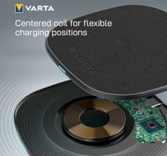 Varta bezdrátová nabíječka Wireless Charger Pro, 15W, černá