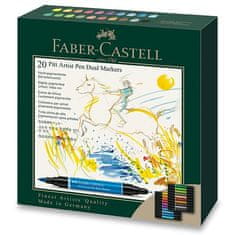 Faber-Castell Popisovač Pitt Artist Pen Dual Marker sada 20 ks