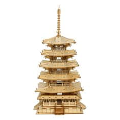 InnoVibe RoboTime dřevěné 3D puzzle - Pětipatrová pagoda