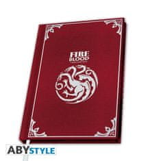 AbyStyle Game of Thrones Zápisník A5 - Targaryen