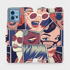 Mobiwear Flip pouzdro na mobil Motorola Moto G72 - VP18P Komiks