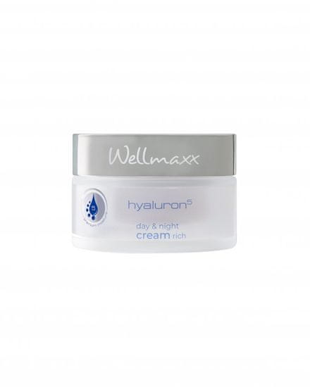 Wellmaxx Hyaluron5 day & night cream rich pleťový krém 50ml