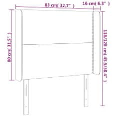 Vidaxl Čelo postele typu ušák cappuccino 83x16x118/128 cm umělá kůže