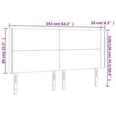 Vidaxl Čelo postele typu ušák cappuccino 163x16x118/128 cm umělá kůže