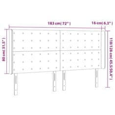 Greatstore Čelo postele typu ušák tmavě modrá 183x16x118/128 cm samet