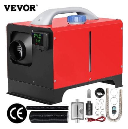 VEVOR Nezávislé topení Car Heater 12V 8KW Red-Black