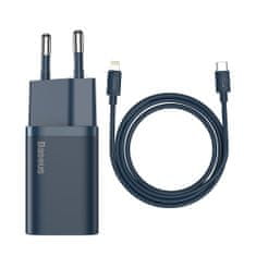 shumee Super Si 1C rychlá USB-C 20W PD nabíječka + iPhone Lightning kabel 1m modrý