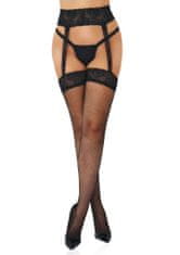 Daring Intimates Daring Intimates Fishnet Garterbelt Stockings - siťované punčochy s pozvazkovým pásem