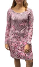 ANTIGEL - růžové domácí vzorované šaty Velikost: L