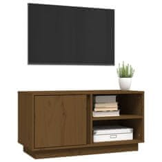 Greatstore TV skříňka medově hnědá 80x35x40,5 cm masivní borové dřevo