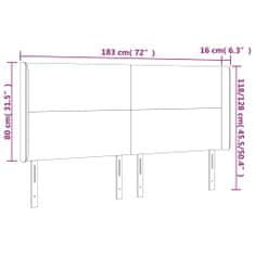 Vidaxl Čelo postele typu ušák cappuccino 183x16x118/128 cm umělá kůže