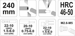 YATO Kleště odizolovací a konektorové univerzální 240 mm