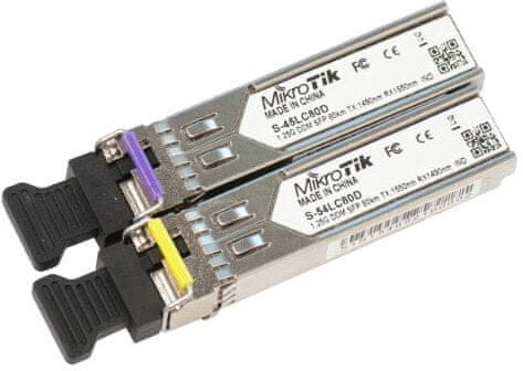 Mikrotik SFP optický modul, 1,25G, SM, 1550nm, 80km, 2ks