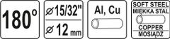 YATO Ohybačka na trubky Al, Cu, 180°, pr. 15/32" - 12mm