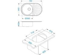 Alveus CIKLO 20 DEKOR 740x440x160 mm