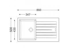 Sinks Dřez granitový Sinks Perfecto 860 Milk
