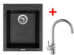 Sinks CUBE 410 Granblack+VITALIA