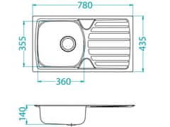 Alveus BASIC 170, 780x435 1x FI 114 ECO F new