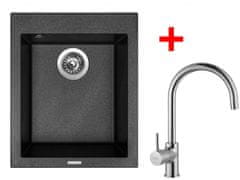 Sinks CUBE 410 Metalblack+VITALIA