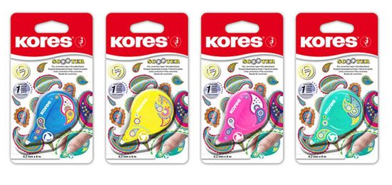 Kores SCOOTER barevný Paisley 4,2 mm x 8 m, mix 4 barevných ornamentů